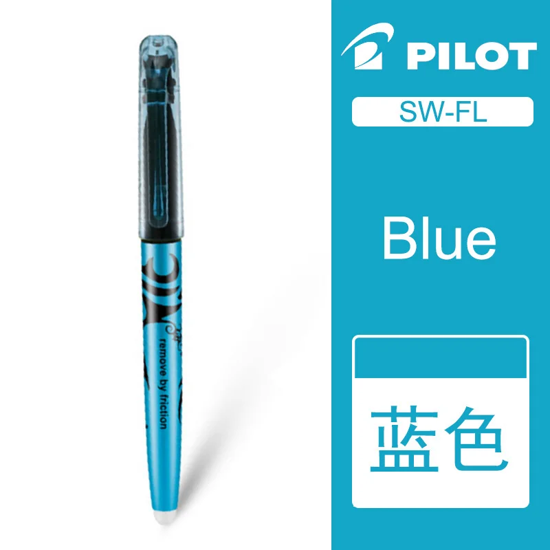 Японский пилот SW-FL Frixion стираемый маркер пастельных Цвет флуоресцентный маркер 6 цветов(Япония - Цвет: Blue