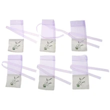 Красивые 6 шт саше с цветочным принтом пустые Лавандовые духи-саше сумки
