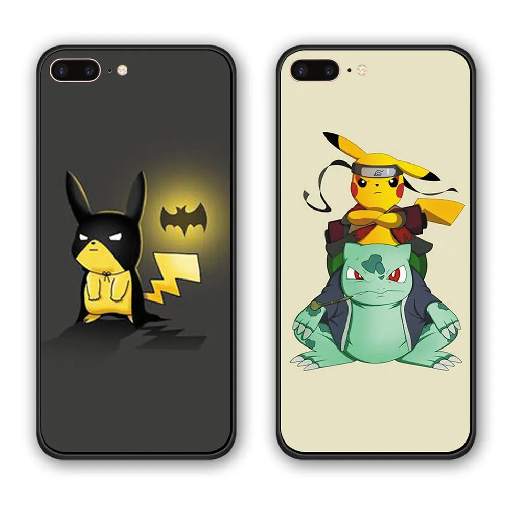 Забавное японское аниме PIKACHU чехол для iphone 5 5S se, 6, 6 S, 7, 8, Мягкий ТПУ силиконовый чехол для телефона iphone X XS XR 11 Pro Max