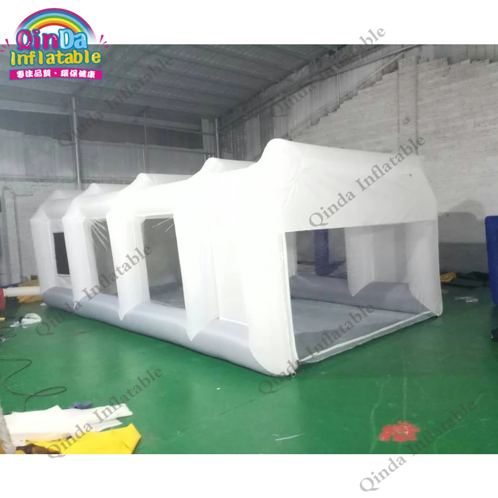 Fabric Mobile Oxford Car Wash Tent 7X4x2.5M Inflatable Car Repair Spray Tent For Paint Used