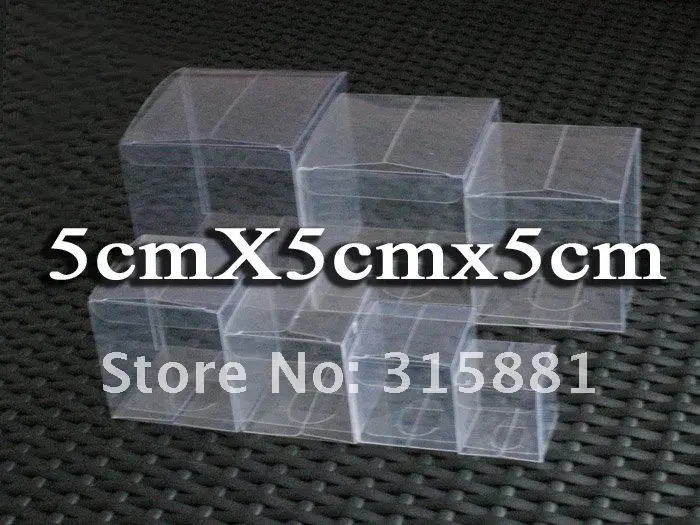 Упаковочная коробка из ПВХ 5x5x5 см 200 шт./лот