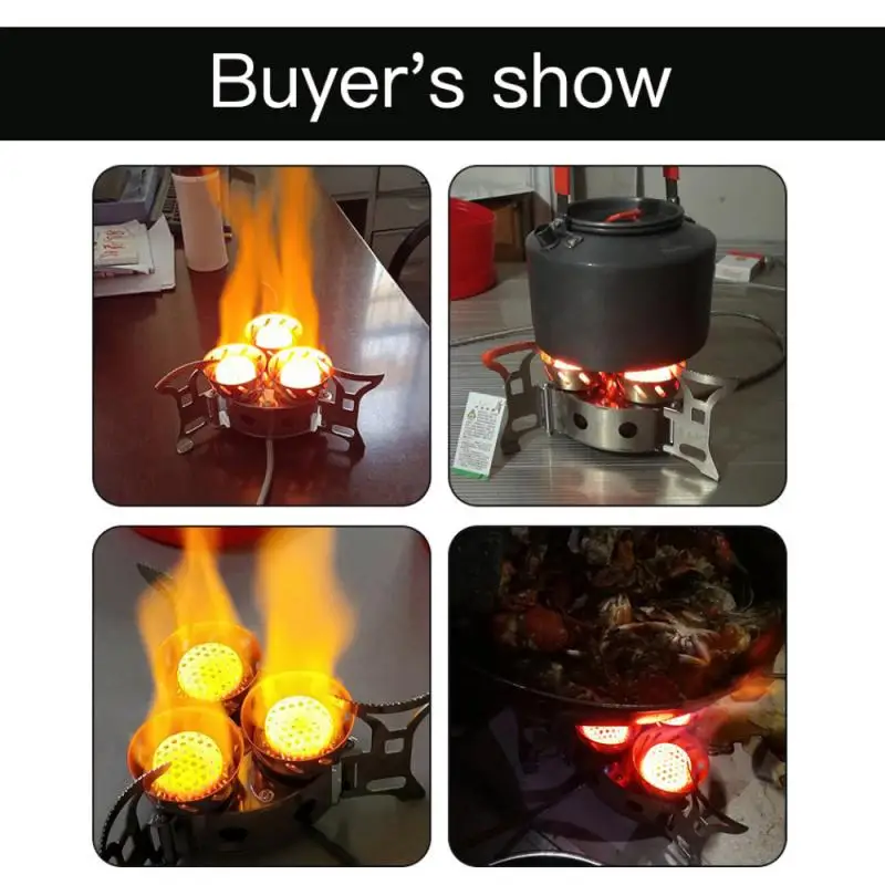 1PCS Widesea Wind Proof Outdoor Gas Burner Camping Stove Lighter Tourist Equipment Kitchen Cylinder Propane Grill | Спорт и