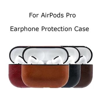 

Luxury Leather Bluetooth Wireless Earphone Case For Apple AirPods Pro Ultra-thin PU Charging Box Protection Cover Funda