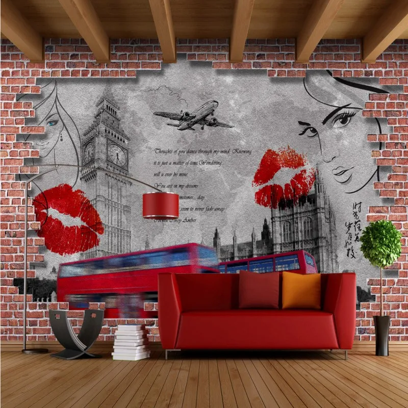 

Dropship Custom Photo Wallpaper Nostalgic English Love Poetry Waterproof Wallpaper Wall Paper Mural 3d Papier Peint