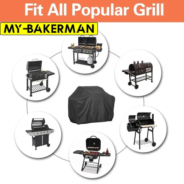 8 Méretű Bbq Fedelet Kültéri Por Vízálló Weber Nagy Teherbírású Grill -Burkolat Esővédő Barbecue