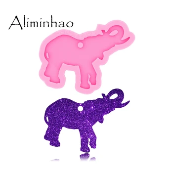 

DY0481 Shiny Glossy Elephant Mould Silicone Epoxy Resin Keychain Mold