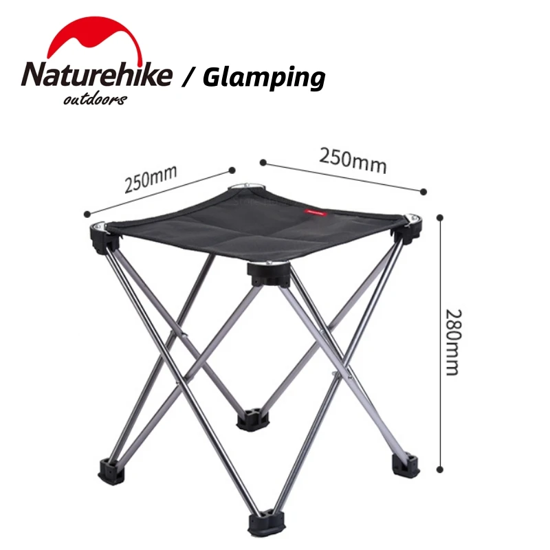 Naturehike Outdoor Aluminium Alloy Stool Ultralight Compact Portable Folding Fishing Stool Collapsible Camping Seat Hiking