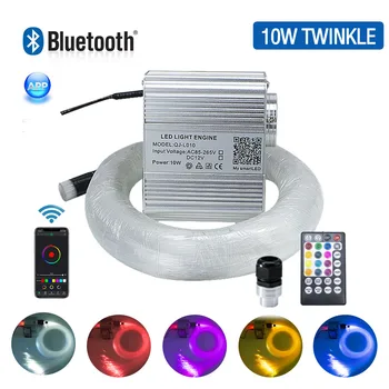 

10W Twinkle Fiber Optic Star ceiling lights kit Bluetooth APP Smart Control for Starry Car Star LED Light Kid Room Ceiling