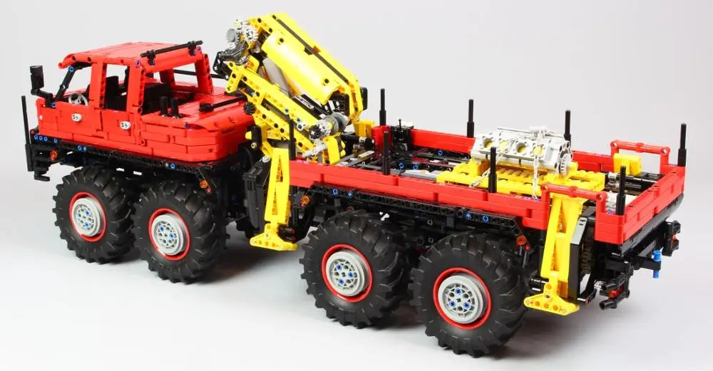 RC Power Function Technic 8 x 8 off-road rescue crane MOC-15805 Building Blocks Toy Kit Educational Children Birthday Gift