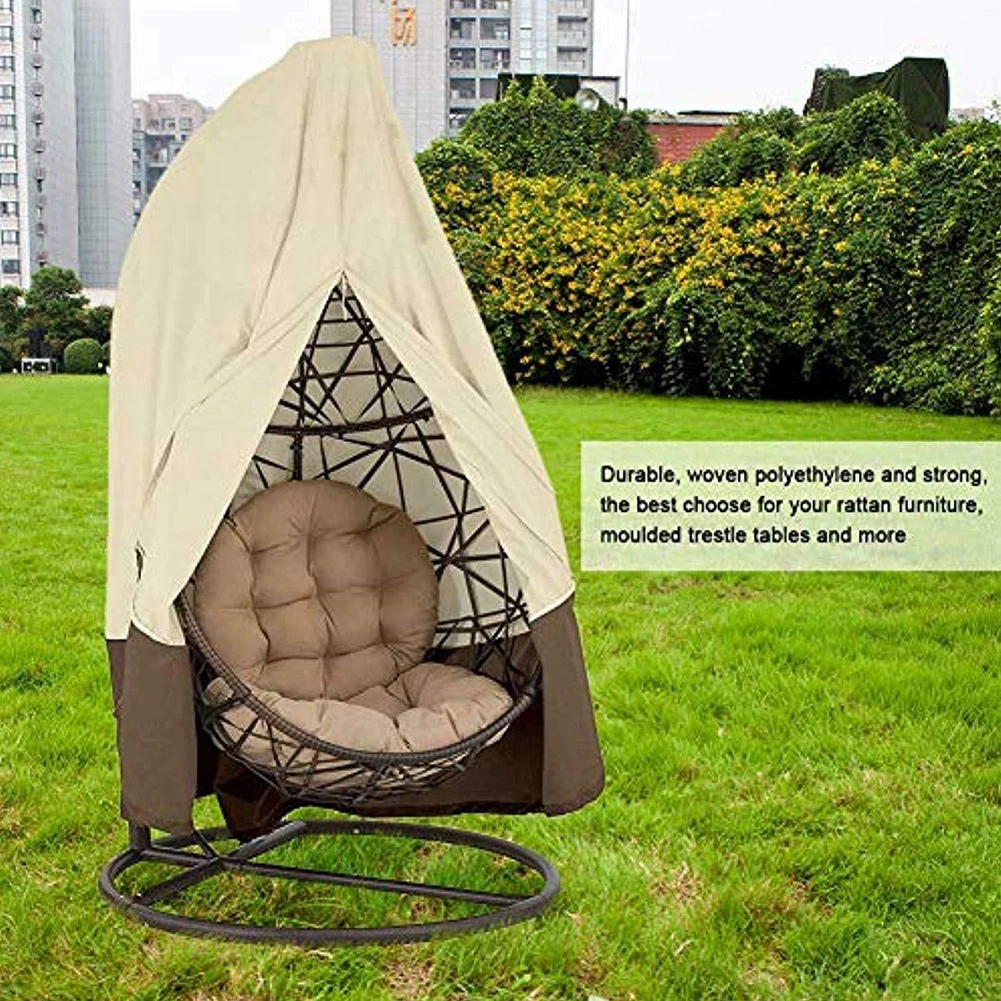 

Dustproof Rocking Waterproof Outdoor Sunscreen Hanging Swing Chair Cover Weave Furniture Protective Home Practical Patio Garden