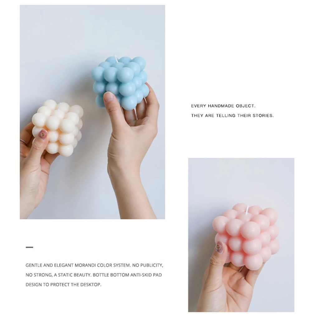 Geometry Bubble Cube Candle Soy Wax Small Fragrance Aromatherapy Candles Essential Oil Scented Relaxing Romantic Gift Home Decor Geometry Bubble Cube Candle Soy Wax Small Fragrance Aromatherapy Candles Essential Oil Scented Relaxing Romantic Gift Home Decor
