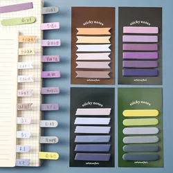120 Pages/set Morandi  Gradient Color Index Memo Pad Sticky Notes To Do List Planner Sticker Stationery Supplies Decor Gift