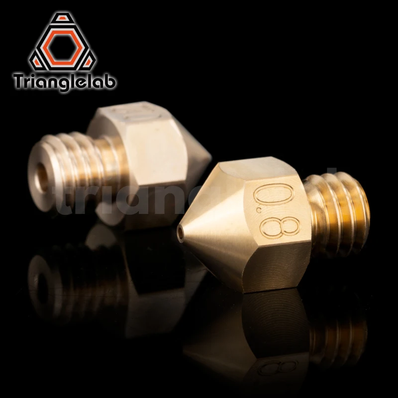 Фото Высококачественная латунная насадка MK8 trianglelab для 3D принтеров, Филамент 1,75 мм, J-head cr10, нагревательный блок ender3 hotend m6 №2