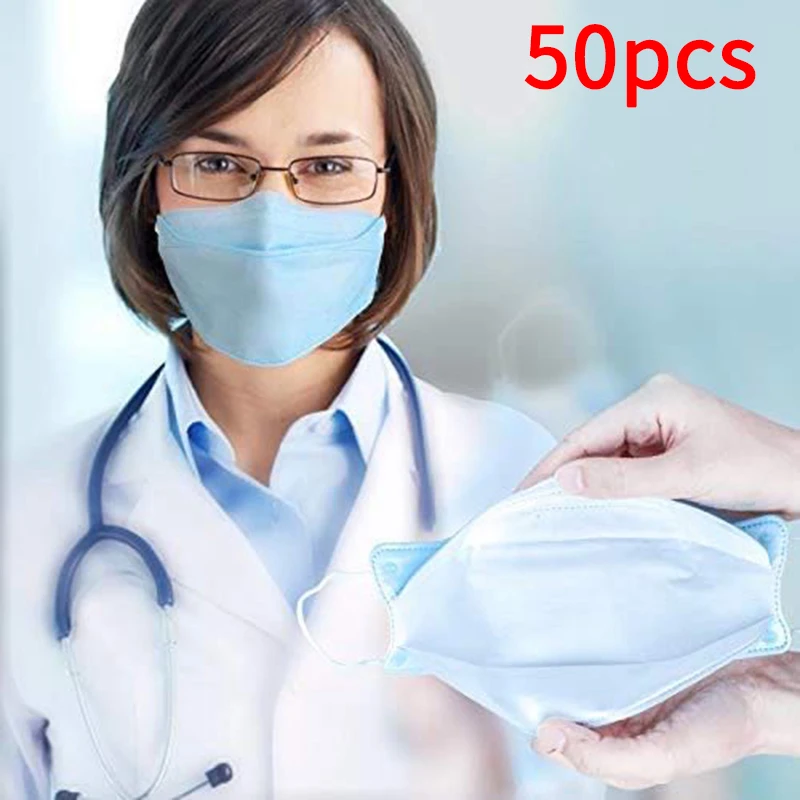 

Masks Disposable Mask Mouth Face Mask Filtration Anti-Dust Mask Disposable Virus Masks 50Pcs