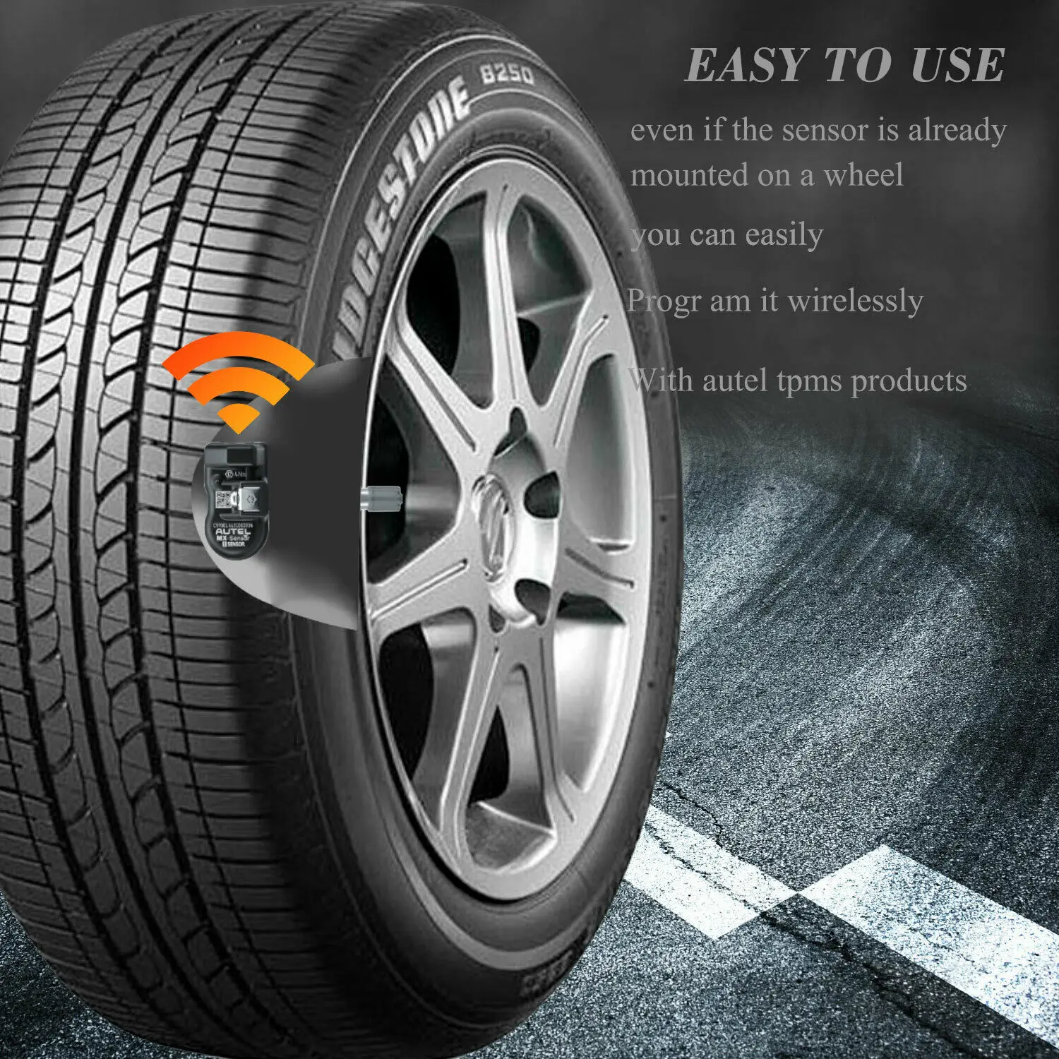 4pcs Autel 2IN1 MX-Sensor Dual Frequency 315MHz + 433MHz OE-Level Universal Programmable TPMS Sensors for Tire Pressure TS508WF 3