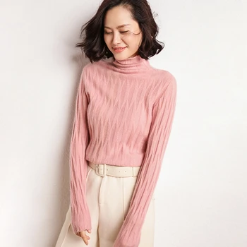 

Helovi 100% cashmere pullovers Winter Sweater Women Cashmere Knitted Women Sweaters And turtleneck cashmere Pullovers