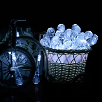 

20 Large 2M Drops of Color Battery Box Christmas Lights String Family Festive Decorative Lights String