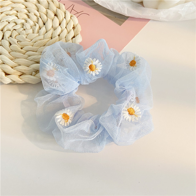 Silk Rainbow Scrunchies For Women Girls Gum Hair Tie 1PCS Hair Rope Rubber Bands Ponytail Hold Hair Accessories