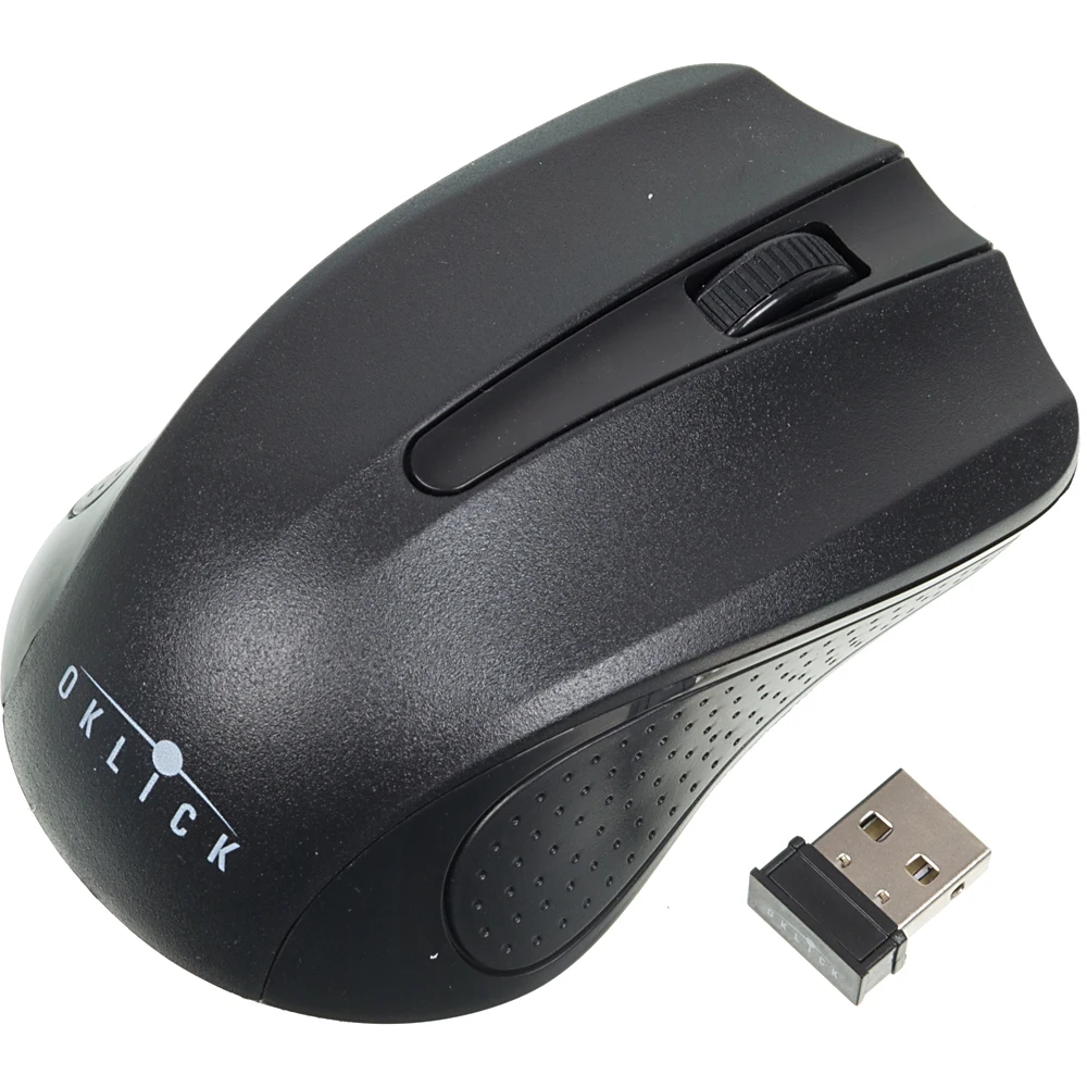 Мышь Oklick 485MW черный оптическая(1200dpi) беспроводная USB(2but
