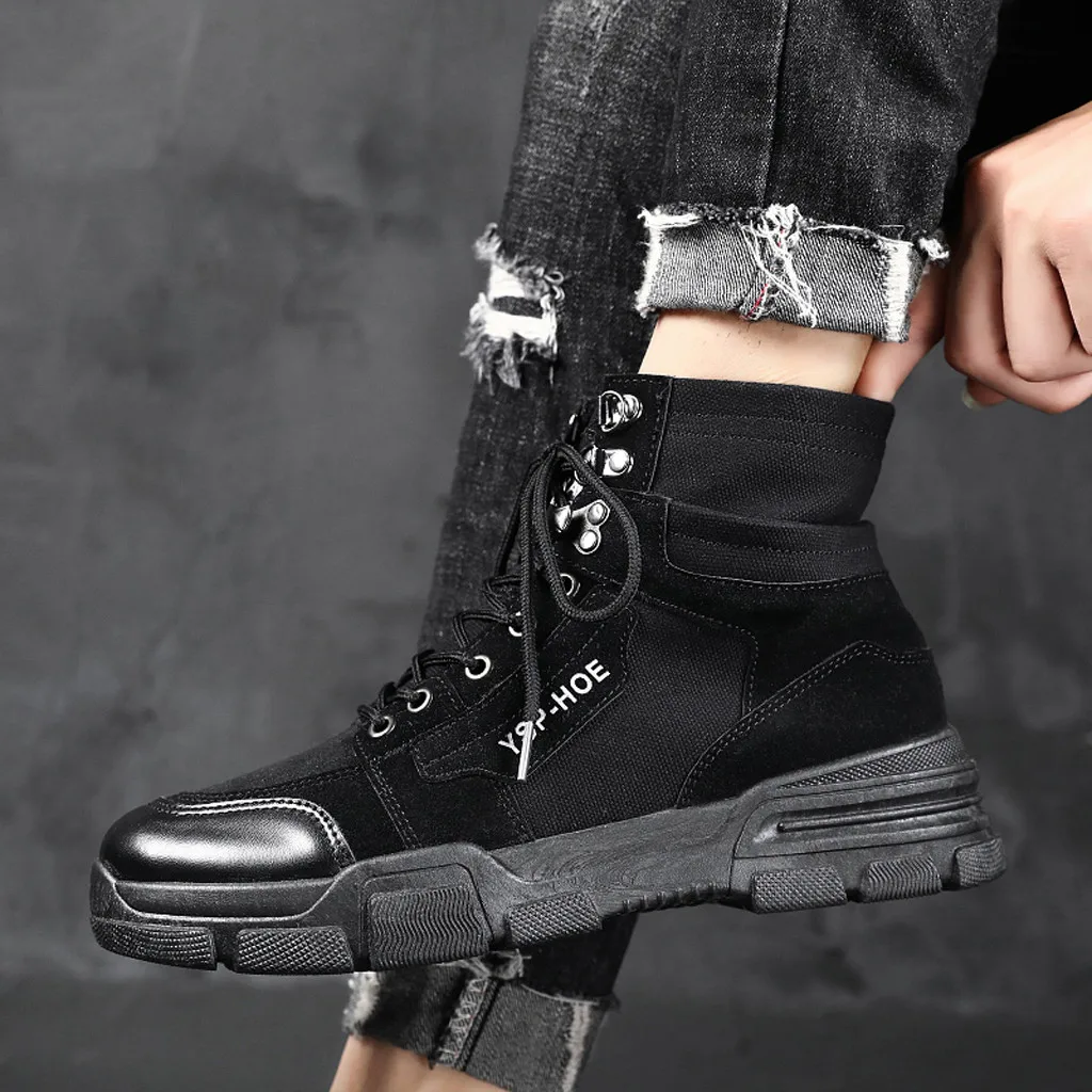Мужская обувь; Новинка; модные ботинки; zapatos de hombre; Мужская мода; повседневные красивые рабочие кожаные ботинки в стиле ретро; ботинки в байкерском стиле