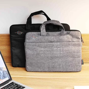 

Waterproof Women Men Laptop Bags 13 14" Case for Macbook 13 14 Pro 13 Bag for Notebook Handbag with Belt Black Grey