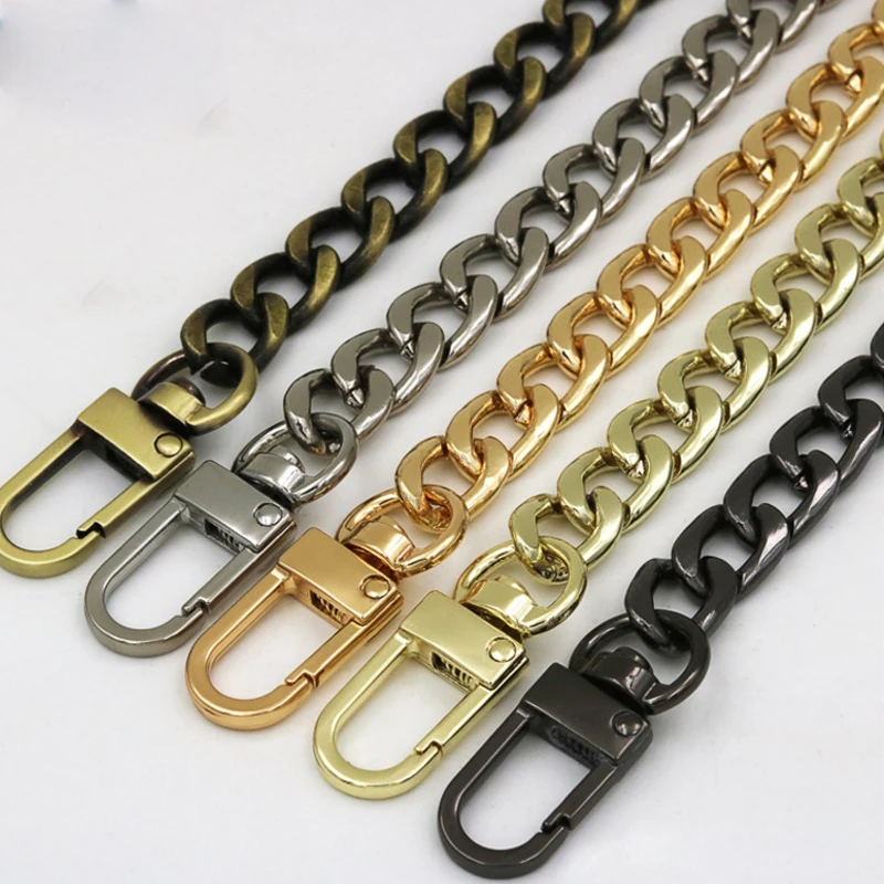 Fashionable Heavy Aluminum O Shape Metal Purse Chains Handle Shoulder  Straps Replacement for Women's Handbags,Shoulder Bag (Antique Gold)