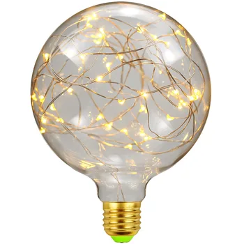 

TIANFAN Led Bulbs Copper Wire RGB led Lights 1.5W Decorative Light Bulb Twikle Star 2300K Bulb Warm White G125 Edison Bulb