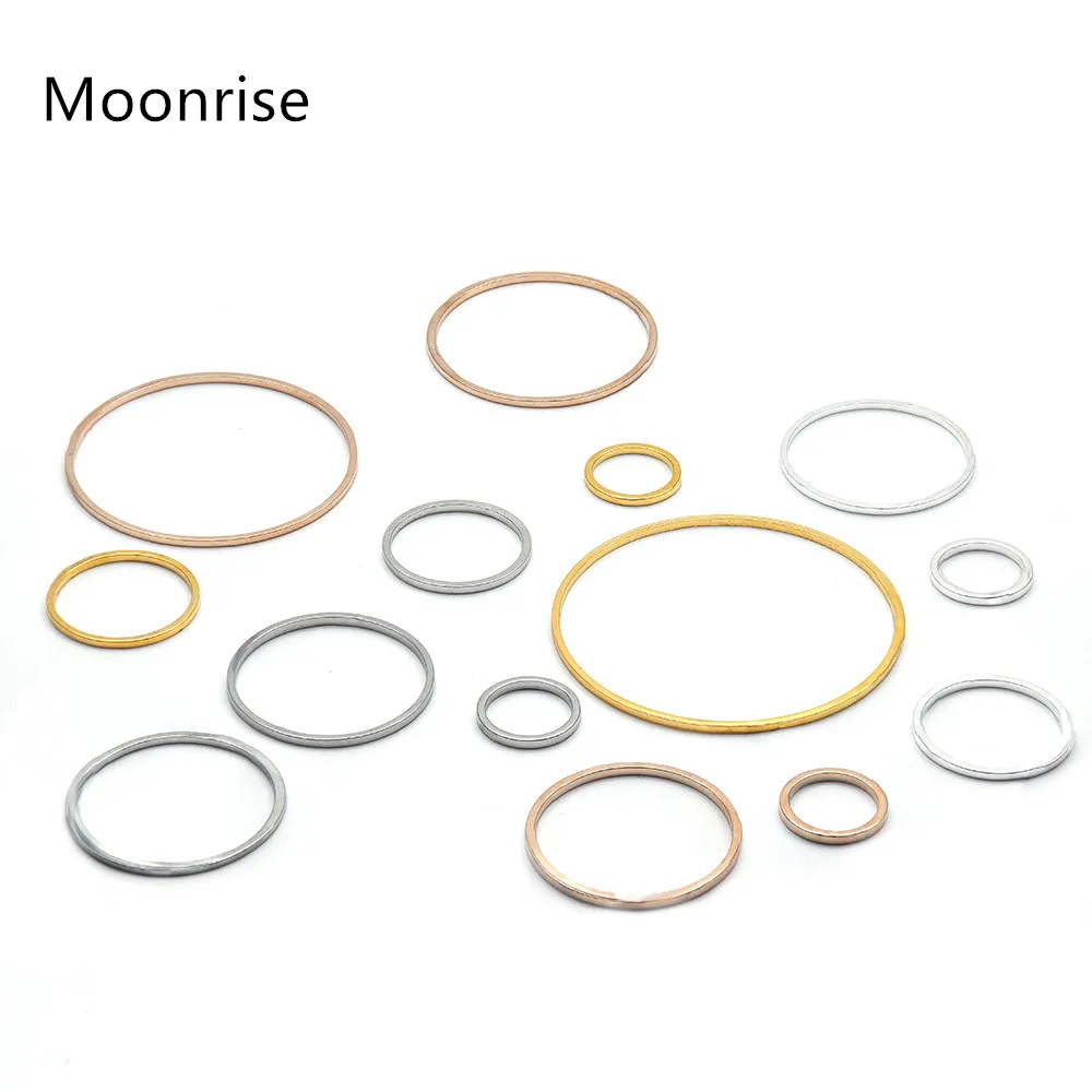 20Pcs 8-40mm Messing Runde Hohl Anhänger für Ohrring Machen Harz Anhänger Charme DIY Handwerk Schmuck Erkenntnisse glod Farbe