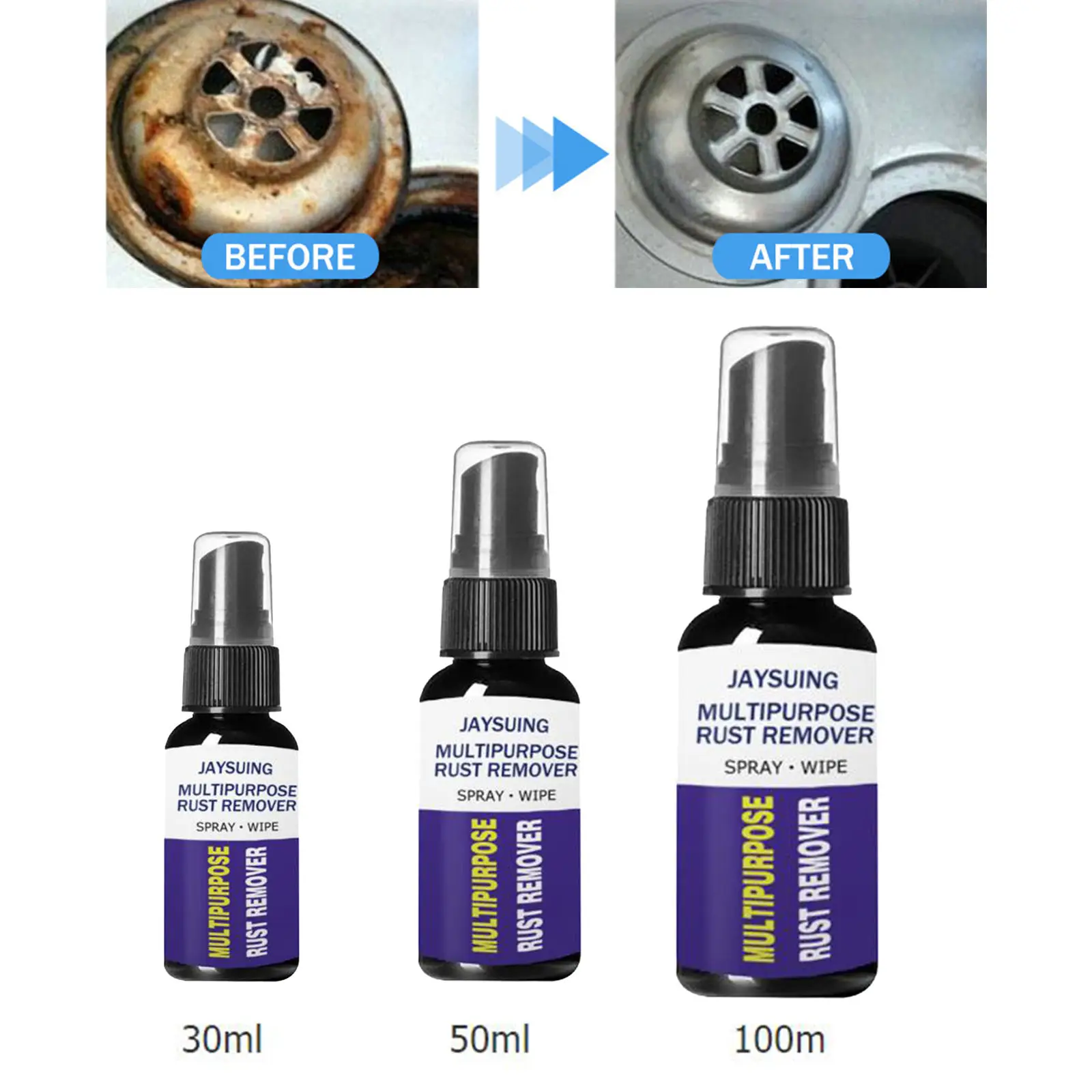 30ml Rust Remover Spray Derusting Spray Rust Converter Inhibitor for