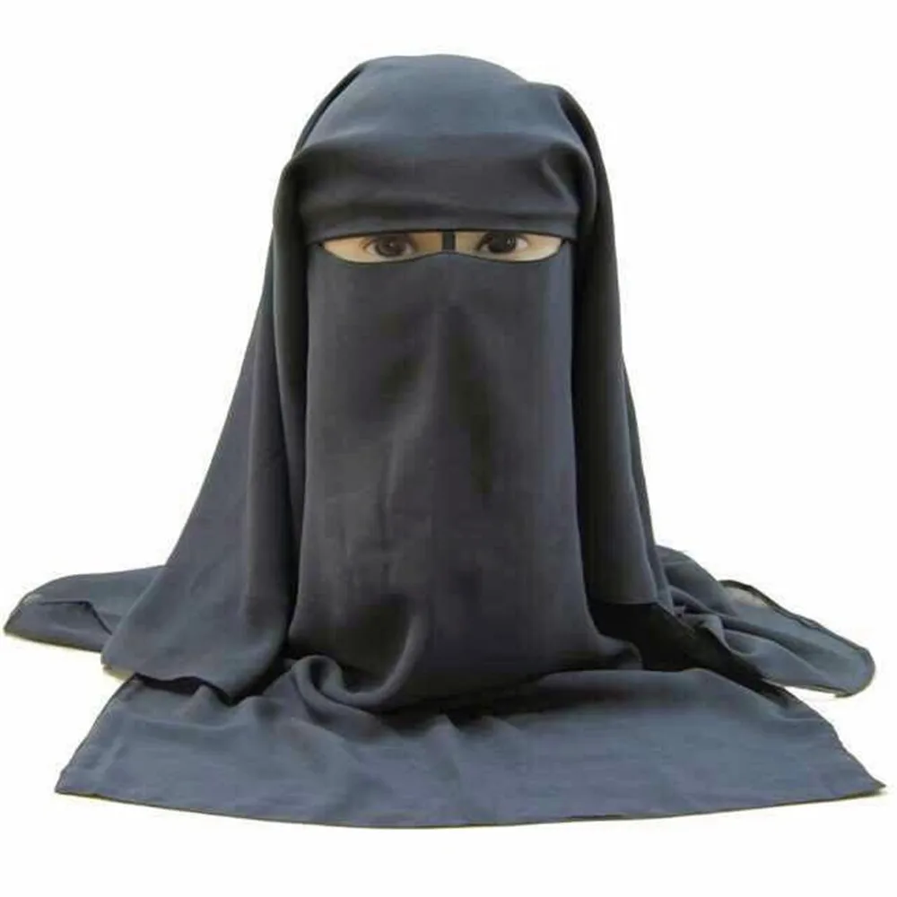 Мусульманский трехслойный шарф &quotАмира&quot Исламский Niqab Burqa чепчик хиджаб Кепка