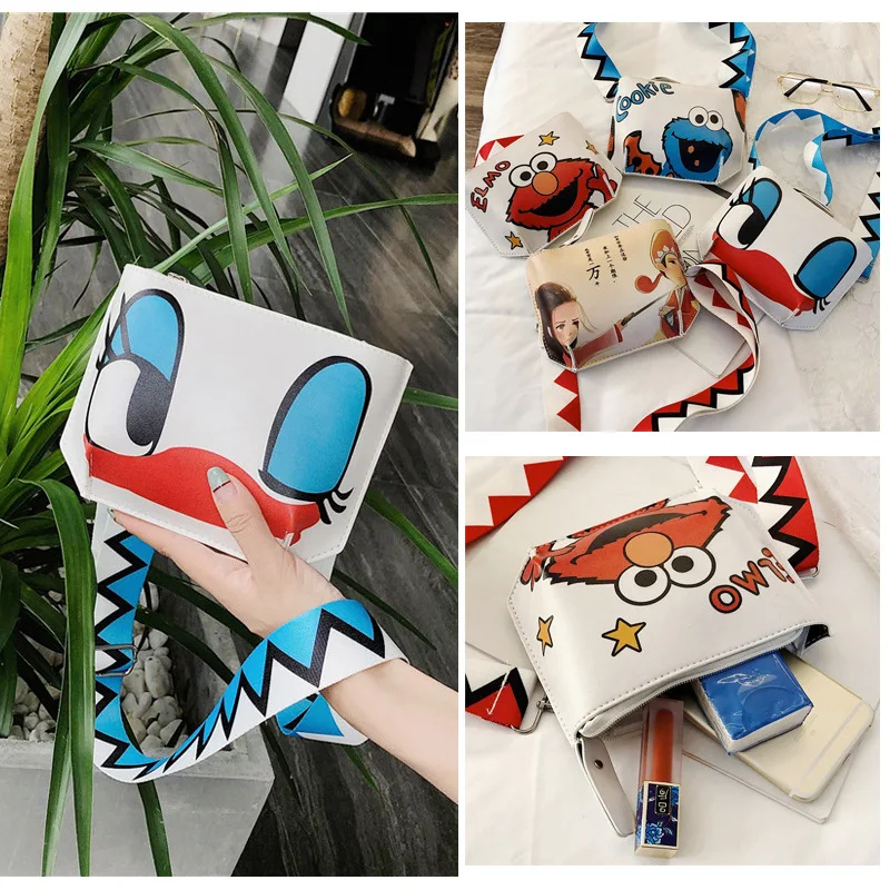 

New Arrival Bag Women's 2019 New Style Fashion Korean-style Western Style Cartoon Shoulder Bag Versitile Fashion Shoulder Chest