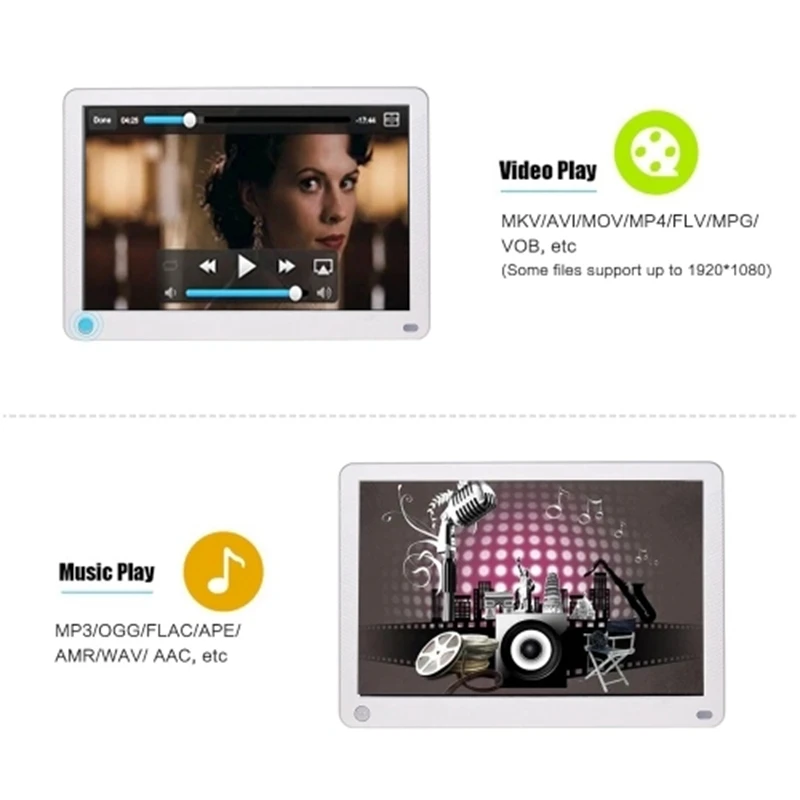 P101 10 Inch LED Digital Photo Frame IPS Desktop Electronic Album 1280x800 HD Supports Music/Video/Photo Player/Alarm Clock/Cloc