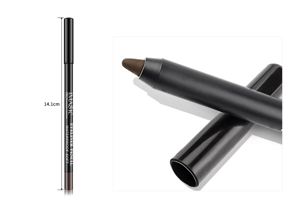 Бренд imagic 1 шт. черный Водостойкий карандаш для глаз карандаш для макияжа косметический инструмент+ 1 шт. точилка для карандашей