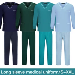 Wholesale Prices Hospital Doctor Uniform Long Sleeved Dental Clinic Nurse Uniform for Pharmacist Medical Scrubs Uniforms Women