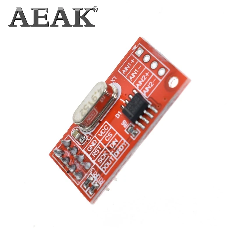 AEAK official AD7705 Dual 16 bit ADC модуль сбора данных с входным коэффициентом усиления
