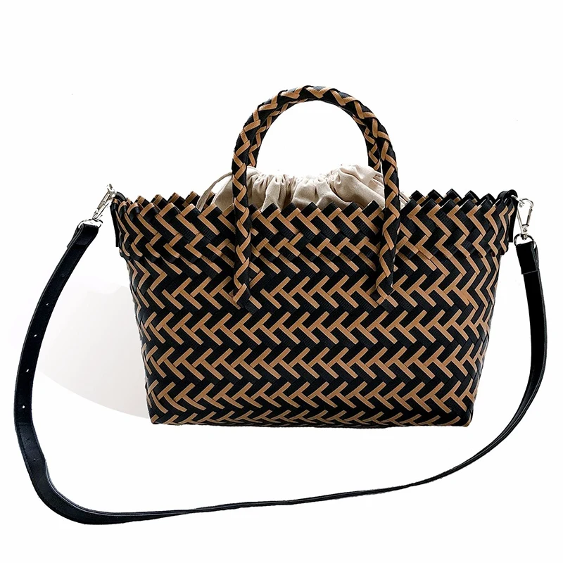 

Shopping Basket Shopping Bag Black Bali Handmade Woven Bag Messenger Bag Wind Bohemian Beach Bag