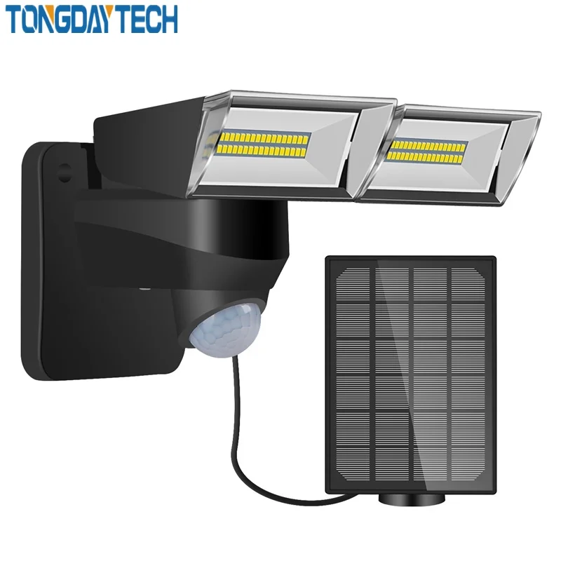 Tongdaytech светильник на солнечной батарее с ИК датчиком движения Уличный настенный 3