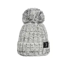 Модная зимняя женская шапка, универсальная вязаная шапка с помпоном, женская теплая шапка с надписью TRUE Label, шерстяные шапки, Спортивная уличная шапка s Skullies