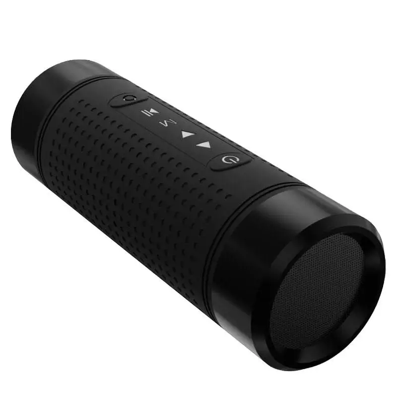 Yiwa открытый Bluetooth динамик водонепроницаемый 5200 мАч power Bank портативный сабвуфер бас динамик светодиодный свет+ крепление для велосипеда - Цвет: black