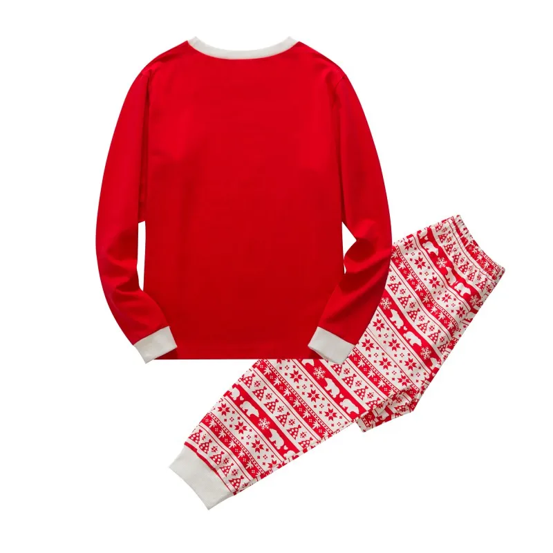 Christmas Holiday Clothes for Family Parent-child Suit Printing Home Service Cotton Soft Two-piece Pajamas Clothes Set