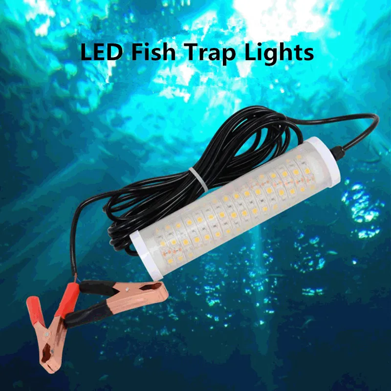 30w Fish Collection Light Lure Fish Led Fishing Lamp Waterproof Water Underwater Lights Fishing Flashing Diving Lighting Piscine