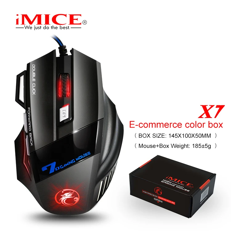 

Wired Gaming Mouse USB Game Mouse Gamer Silent Computer Mouse Gaming Mice LED Optical Ergonomic Mause Gamer X7 For PC Game