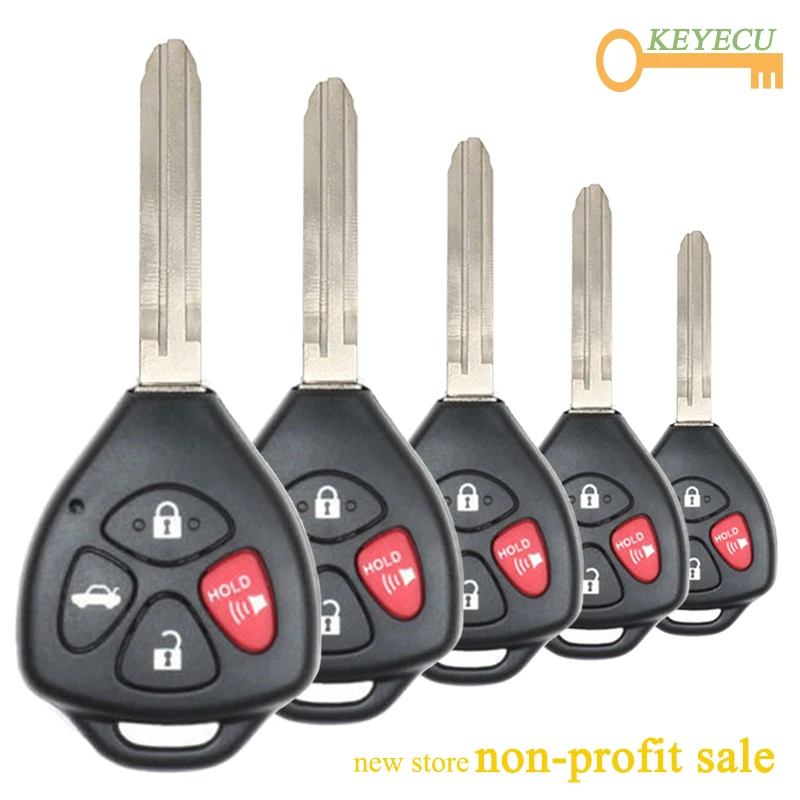 KEYECU 5 шт./лот, KEYDIY серии B B05-4 универсальный дистанционный ключ управления Автомобильный ключ-4 кнопки-для KD900/KD900+/URG200/KD-X2