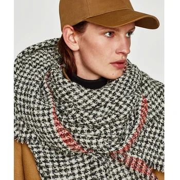 

New 105 * 200cm Plaid Couple Long Scarf Hot Thicken Warm Autumn and Winter Shawl