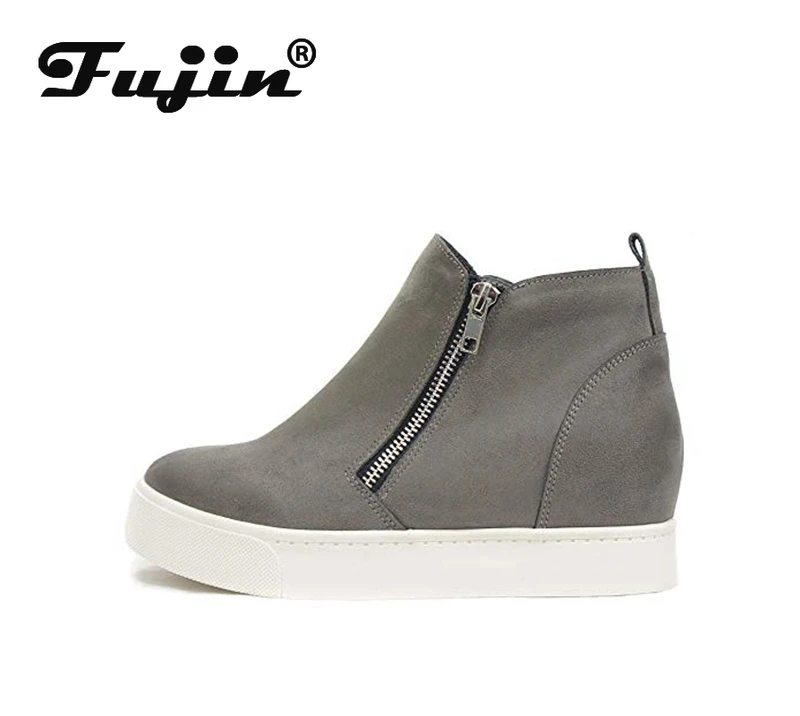 

Fujin Platform Boots Women Women Ankle Boots Platform Autumn Female High Heel Zipper Shoes Ladies Fashion Mujer 2020 Booties
