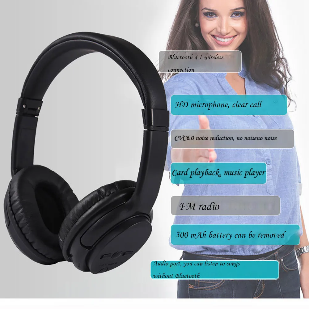 Новые беспроводные наушники Fineblue Bluetooth 4,1, наушники с шумоподавлением и fm-радио, игровые наушники с микрофоном