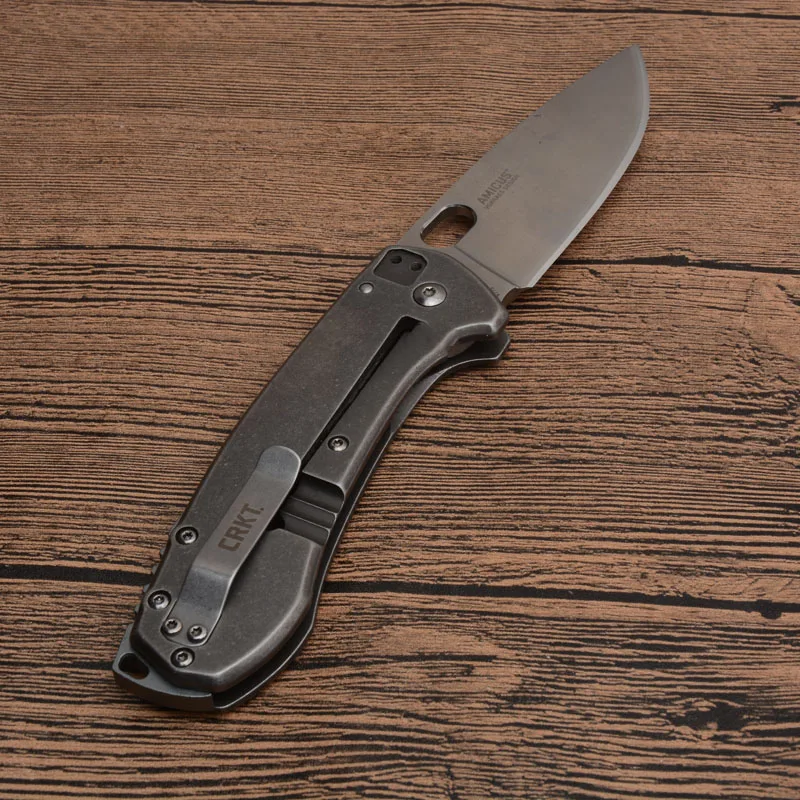 CRKT 5445 складной нож для кемпинга и охоты со стальной ручкой 8Cr13MoV лезвие ножи для выживания EDC инструмент для улицы