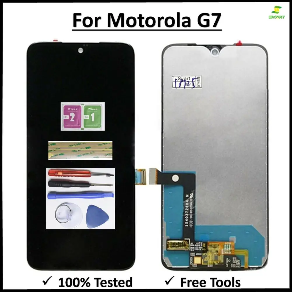 ЖК-экран для Motorola G7 XT1962 ЖК-дисплей Play сенсорный экран сенсорная панель дигитайзер