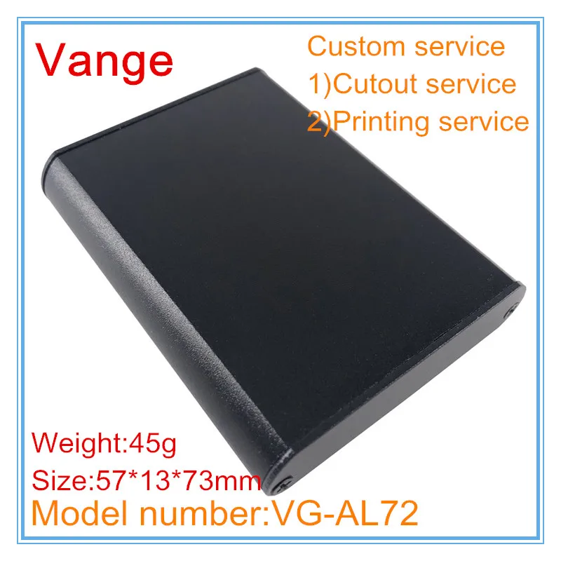 2pcs/lot portable project box 57*13*73mm 6063-T5 aluminum case enclosure diy for electronic PCB equipment | Обустройство дома