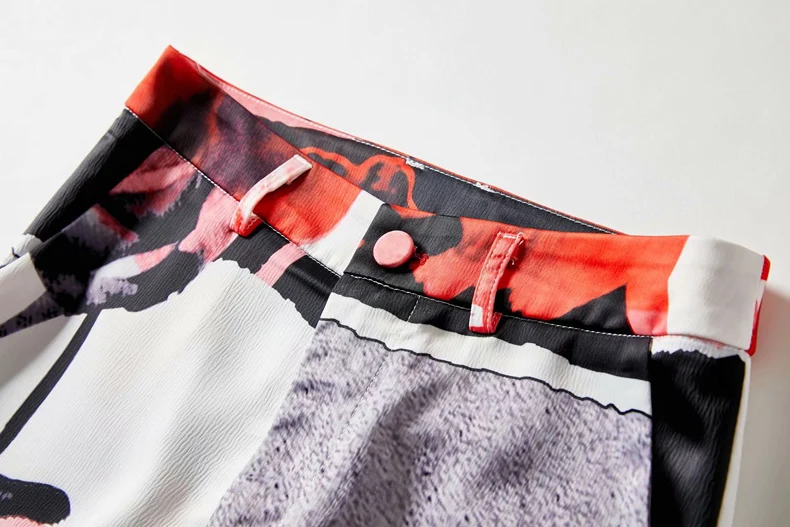 Женские Подиумные комплекты-двойки с зубчатым воротником, блейзеры с длинными рукавами и штаны с принтом комплекты из двух предметов со штанами